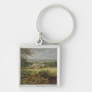 English landscape with a house, 19th century key ring