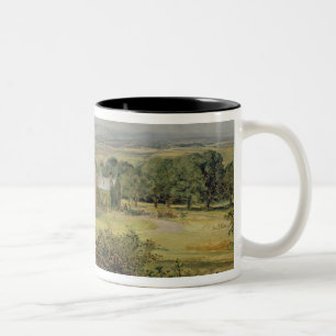 English landscape with a house, 19th century Two-Tone coffee mug