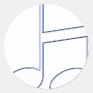 English Letter "H" Created From Musical Notes Classic Round Sticker