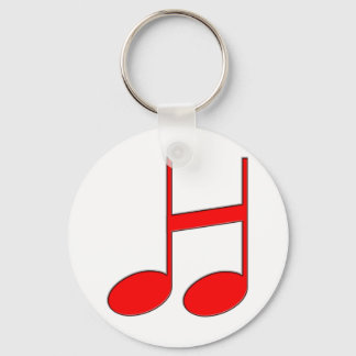 English Letter "H"  Created From Musical Notes Key Ring