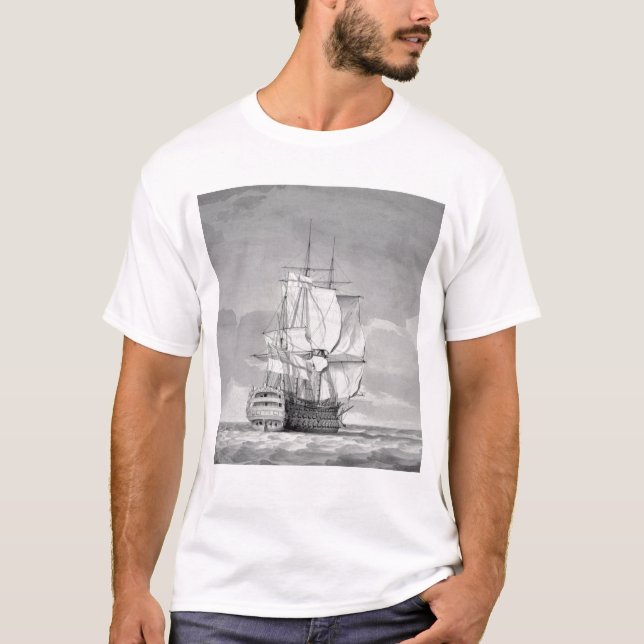 English Line-of-Battle Ship, 18th century T-Shirt (Front)