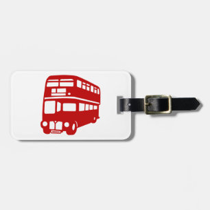 english london bus luggage tag