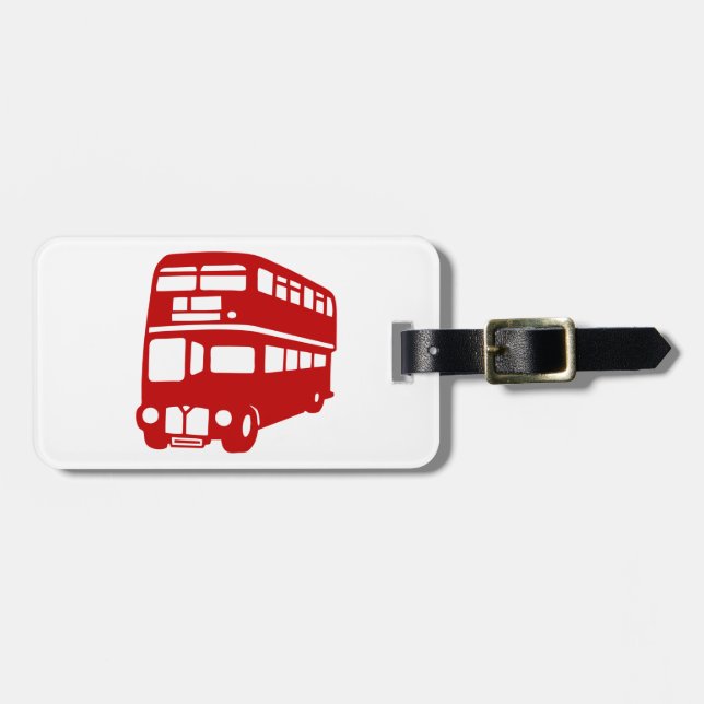 english london bus luggage tag (Front Horizontal)