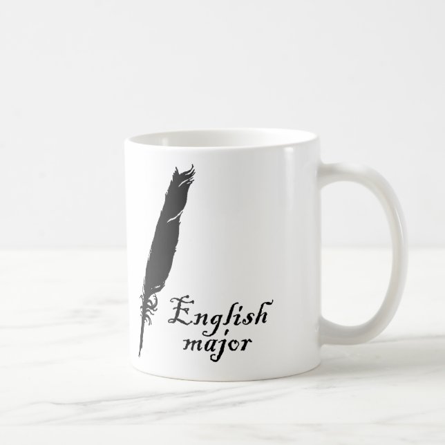 English Major and Quill Coffee Mug (Right)