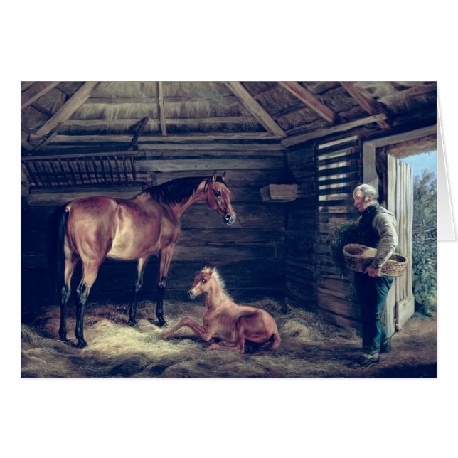 English Mare With Her Foals, 1833 (Front Horizontal)