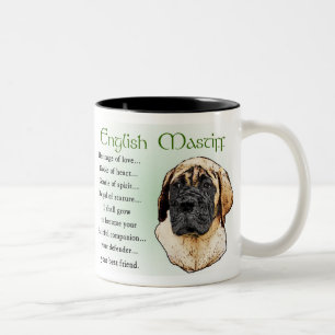 English Mastiff Art Gifts Two-Tone Coffee Mug