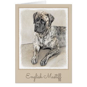 English Mastiff (Brindle) Painting - Dog Art