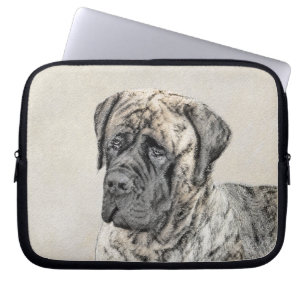 English Mastiff (Brindle) Painting - Dog Art Laptop Sleeve
