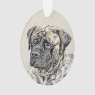 English Mastiff (Brindle) Painting - Dog Art Ornament