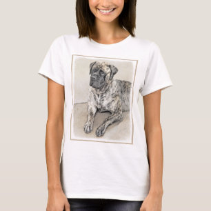 English Mastiff (Brindle) Painting - Dog Art T-Shirt