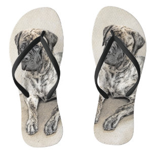 English Mastiff (Brindle) Painting - Dog Art Thongs