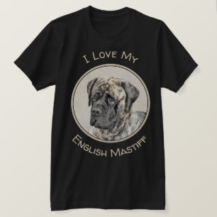 English Mastiff (Brindle) Painting - Original Dog T-Shirt