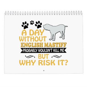 English Mastiff Calendar 2019 2020 Gifts Women Mum