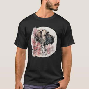 English Mastiff Cherry Blossom Dog Breed Japanese T-Shirt