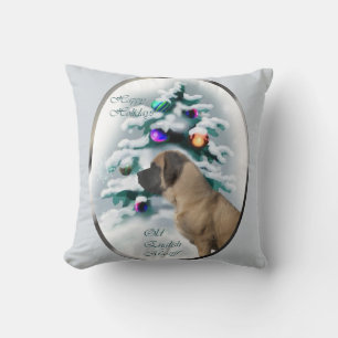 English Mastiff Christmas Cushion