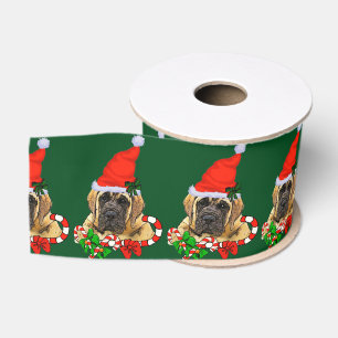 English Mastiff Christmas Grosgrain Ribbon