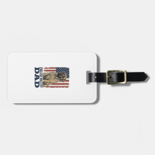 English Mastiff Dad Patriotic Vintage Dog Design_1 Luggage Tag