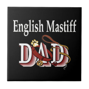 English Mastiff Dad Tile