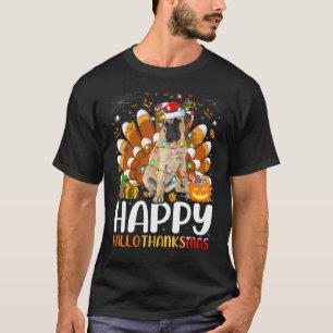English Mastiff Dog Halloween Christmas Happy Hall T-Shirt