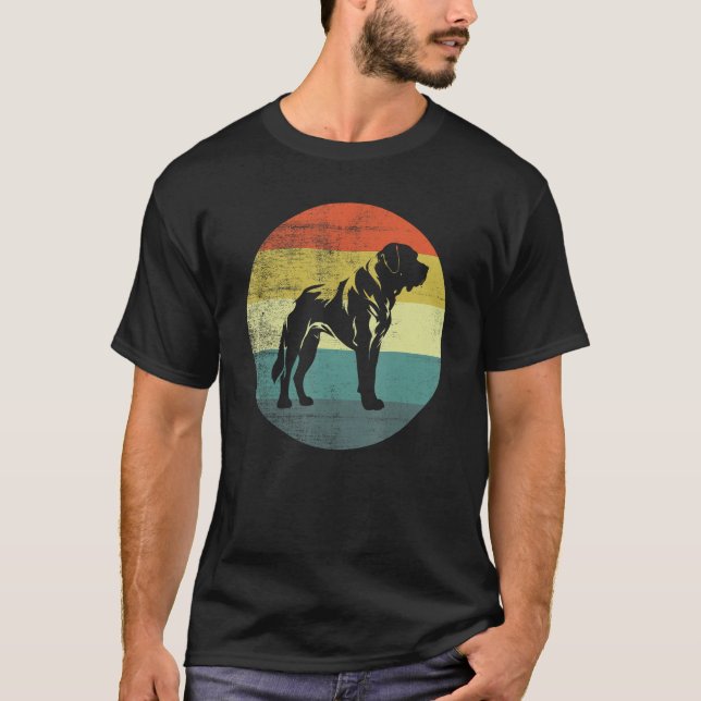 English Mastiff Dog Retro Vintage Design T-Shirt (Front)