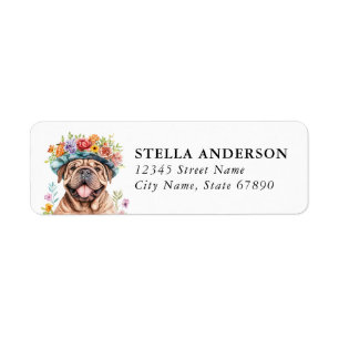 English Mastiff Dog Return Address Labels