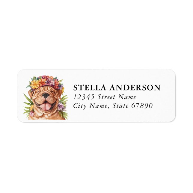 English Mastiff Dog Return Address Labels (Front)