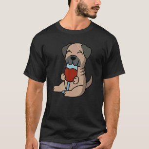 English Mastiff Drinking Wine Dog T-Shirt