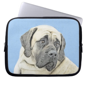 English Mastiff (Fawn) Painting - Original Dog Art Laptop Sleeve
