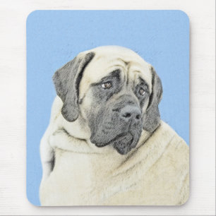 English Mastiff (Fawn) Painting - Original Dog Art Mouse Pad