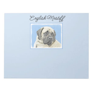 English Mastiff (Fawn) Painting - Original Dog Art Notepad