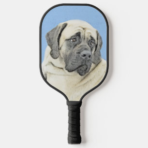 English Mastiff (Fawn) Painting - Original Dog Art Pickleball Paddle