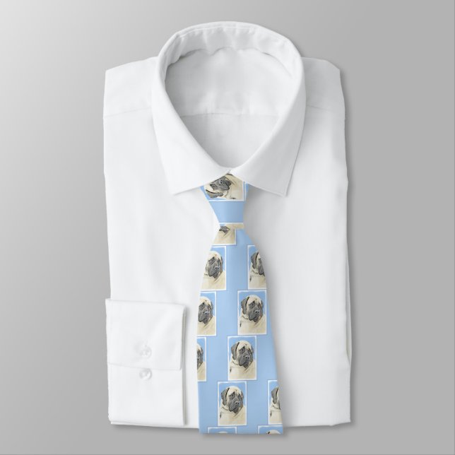 English Mastiff (Fawn) Painting - Original Dog Art Tie (Tied)