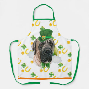 English Mastiff Holiday Decor St Patrick's Day Dog Apron