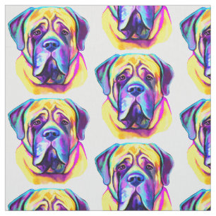 English Mastiff in Colors Fabric