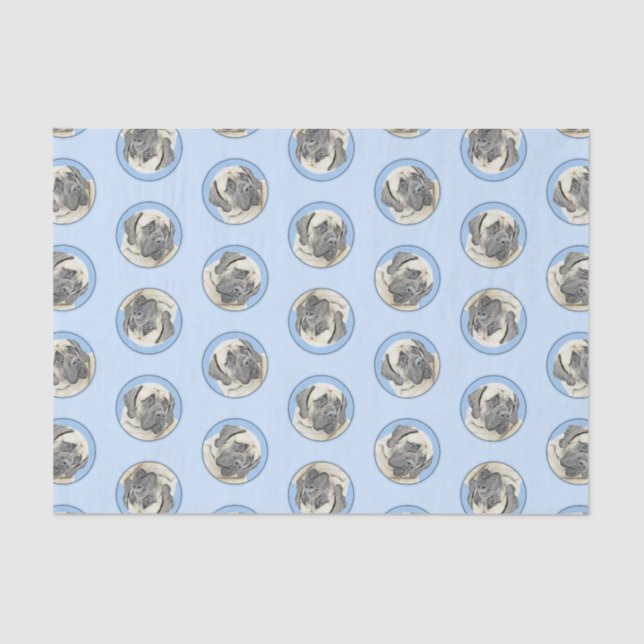 English Mastiff Painting Fawn Original Pet Dog Art Tissue Paper (Front)