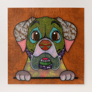 English Mastiff ugly dog face Jigsaw Puzzle