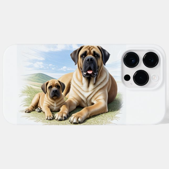 English Mastiff with child on vacation Case-Mate iPhone Case (Back (Horizontal))