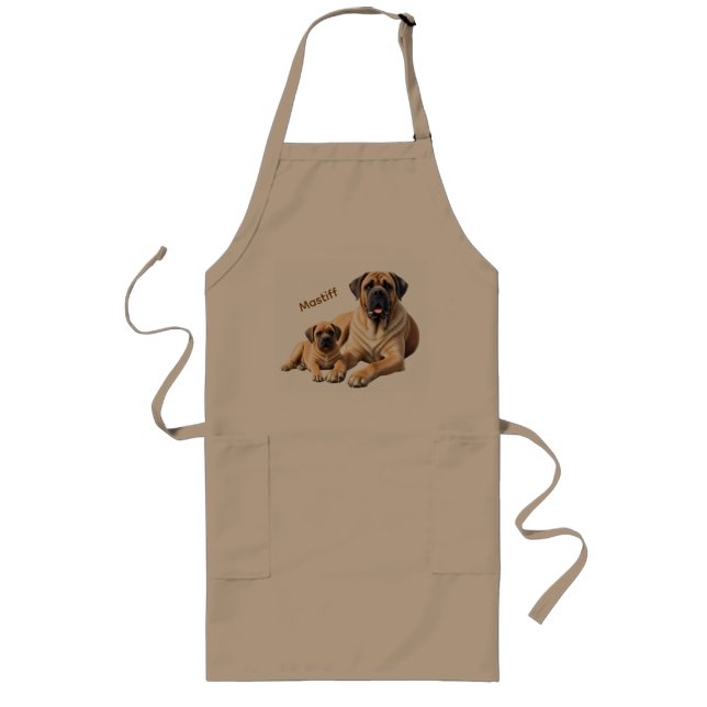 English Mastiff with child on vacation Long Apron (Front)