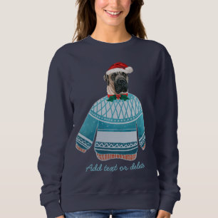 English Mastiff Xmas Ugly Christmas Dog Mum Sweatshirt