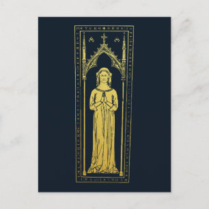 English Mediaeval Portrait 1300 Lady Joan Cobham Postcard