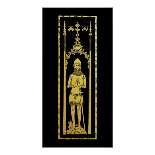 English Mediaeval Portrait 1355 John, Lord Cobham Poster (Front)