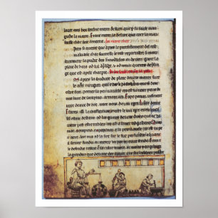 English miniature, 'Medica', illustrating an apoth Poster