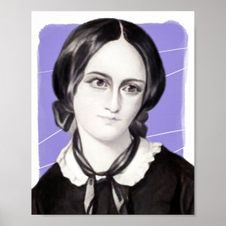 English Novelist Emily Brontë illustration Poster