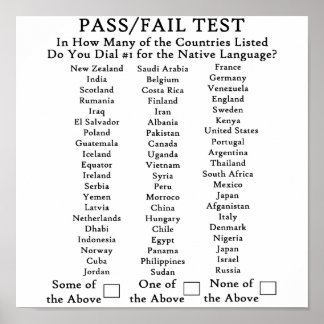 English Only In USA Poster