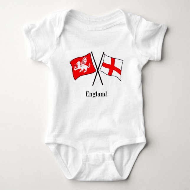 English Patriot Babygro Baby Bodysuit (Front)
