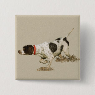 English Pointer 15 Cm Square Badge