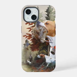 English pointer, bird hunting  iPhone 15 case