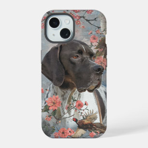 English pointer, bird hunting iPhone 15 case