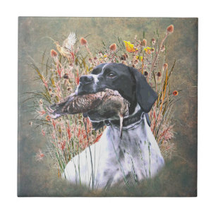 English pointer ceramic tile