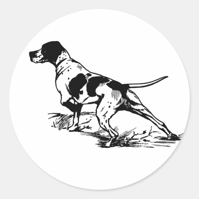 English Pointer Classic Round Sticker (Front)